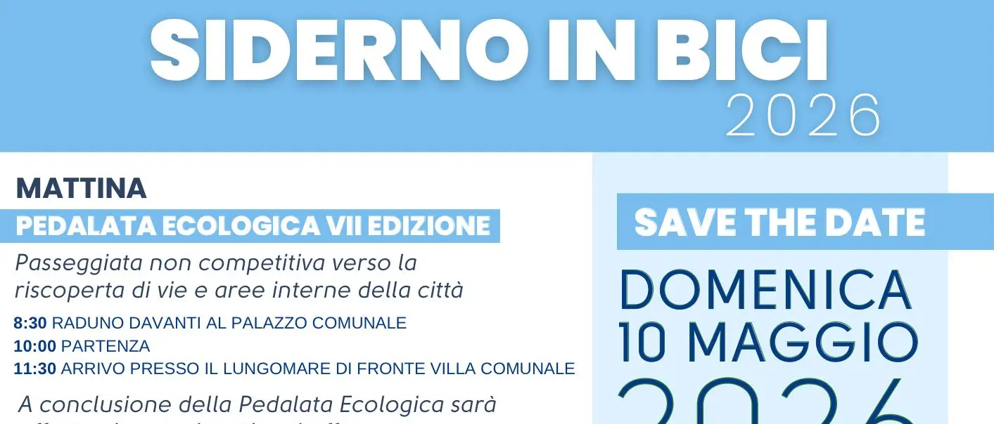 \"Siderno in Bici\", domenica\u00A0un'intera giornata all'insegna di sport, ecologia e socializzazione\n