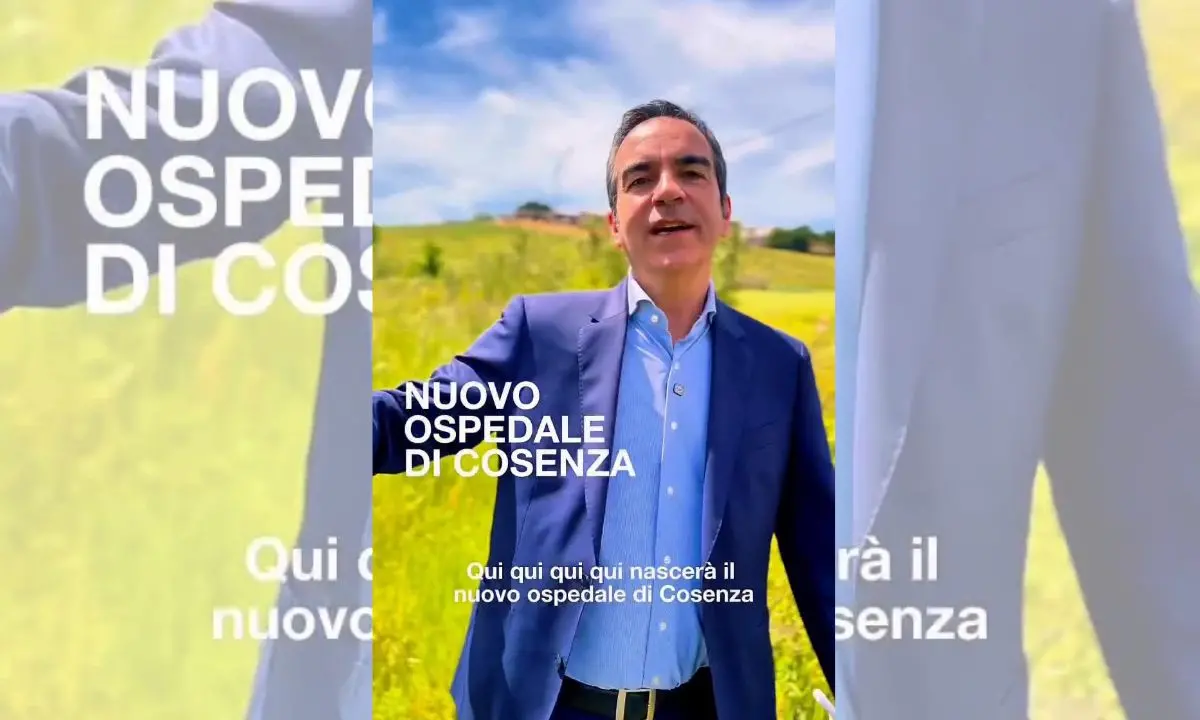 Nuovo ospedale, Occhiuto indica il punto preciso: «Qui nascerà il presidio di Cosenza» | VIDEO\n