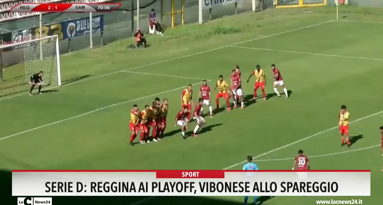 Serie D: Reggina ai playoff, Vibonese allo spareggio