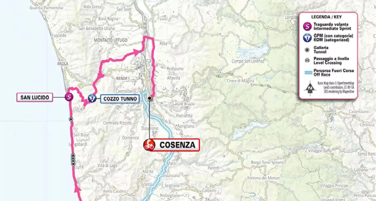 Cosenza si ferma per il Giro d’Italia: scuole chiuse il 12 maggio\n