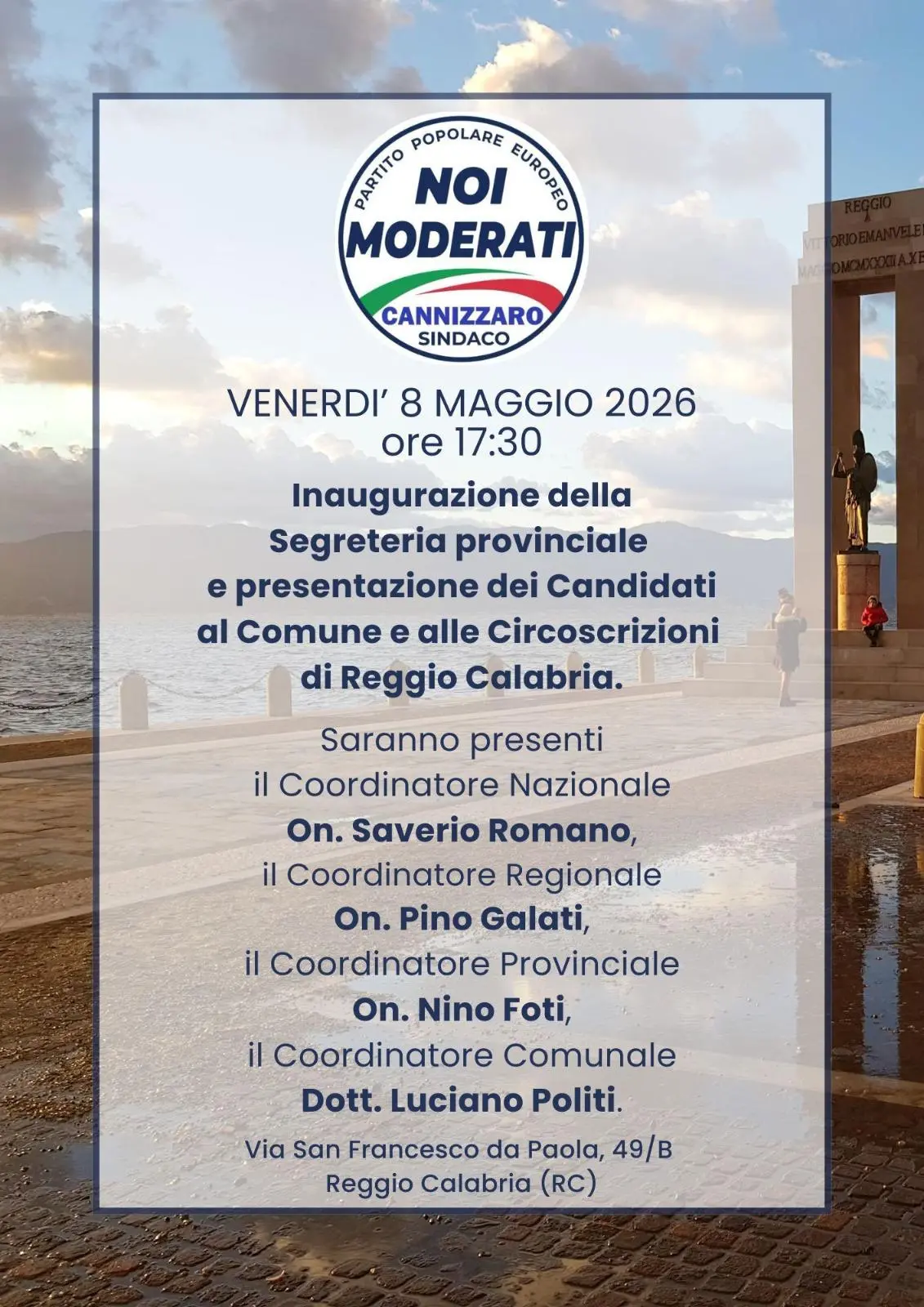 Reggio Calabria, inaugurazione segreteria provinciale di Noi Moderati\n