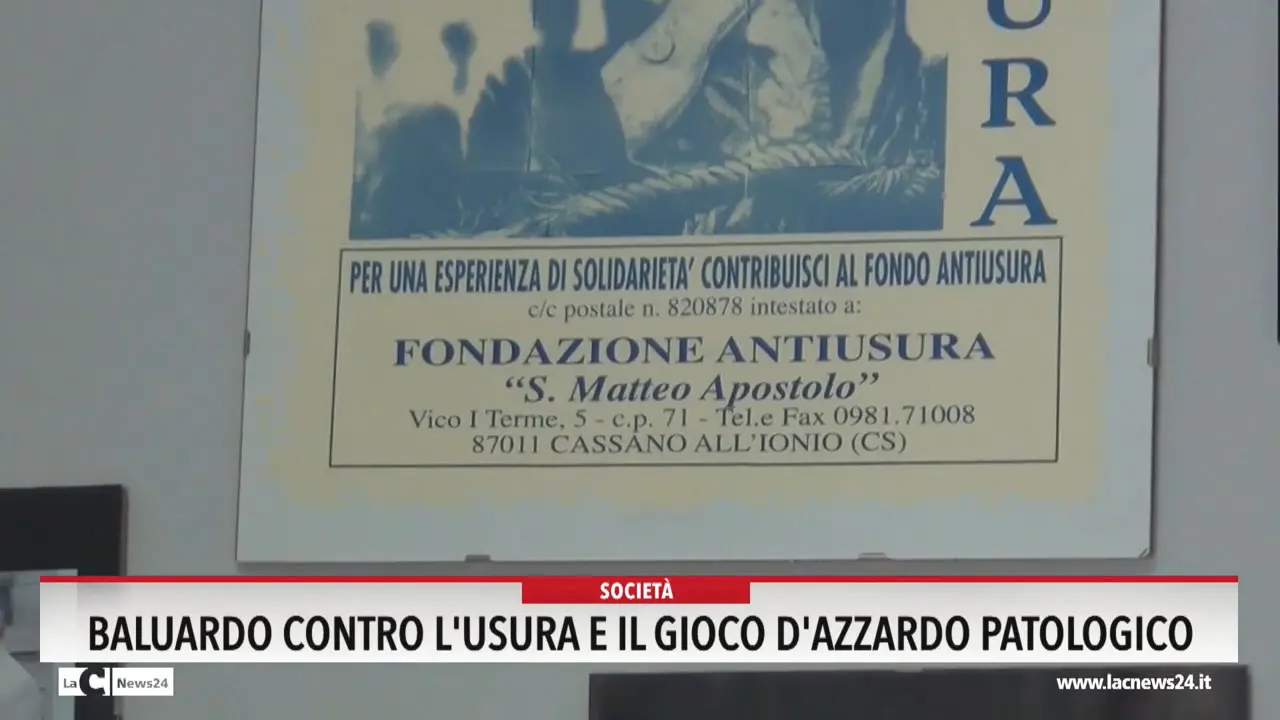 Baluardo contro l'usura e il gioco d'azzardo patologico