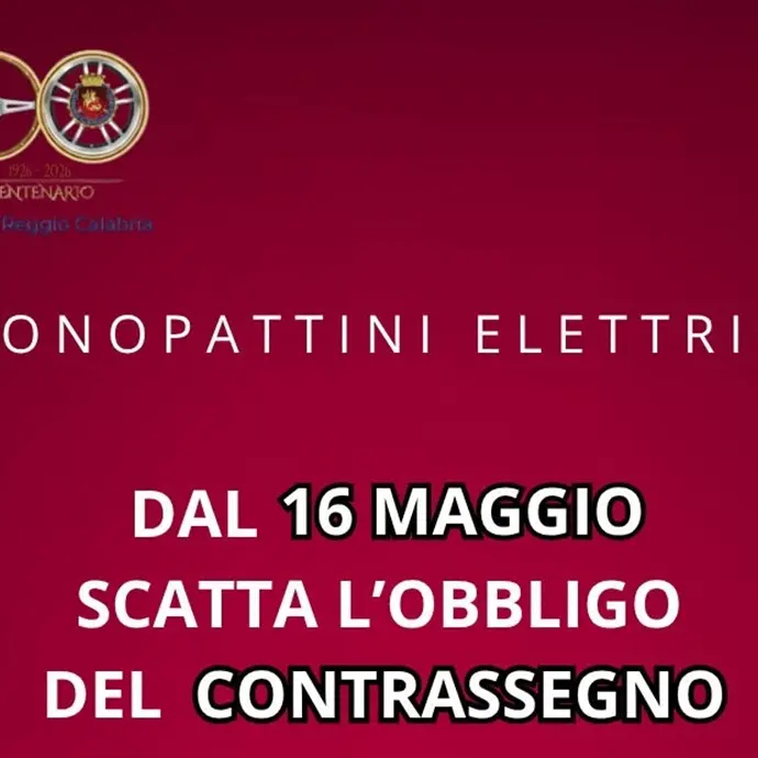 Monopattini elettrici, scatta l’obbligo di contrassegno: cosa cambia dal 17 maggio 2026\n