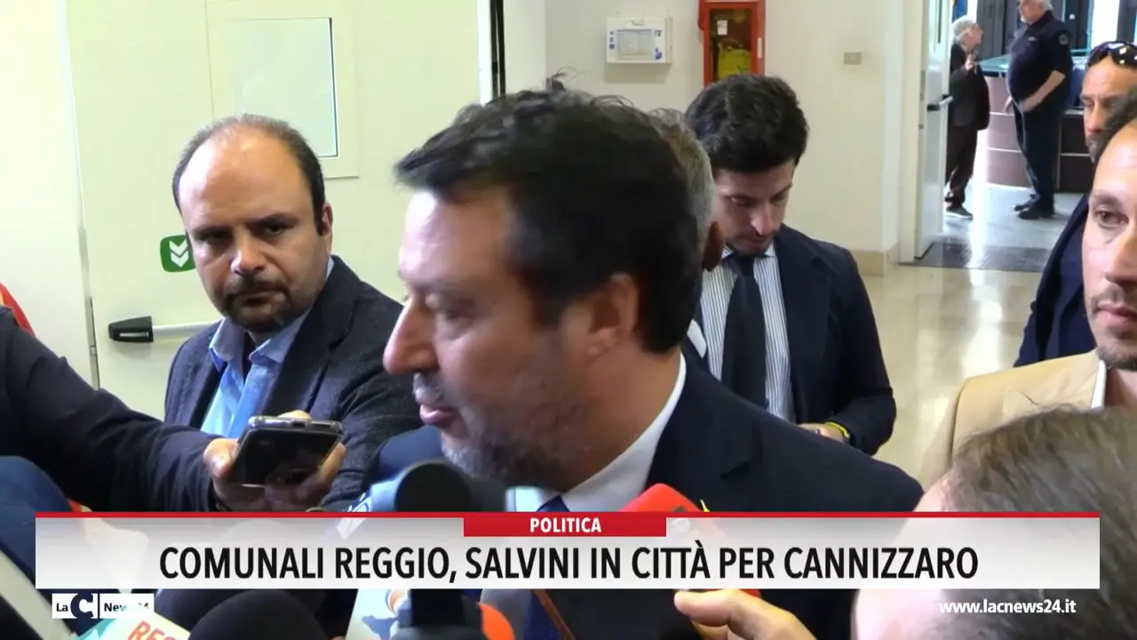 Comunali Reggio, Salvini in città per Cannizzaro