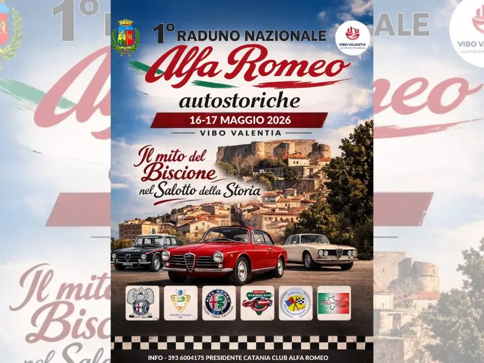 Vibo ospita il primo raduno nazionale di Alfa Romeo: il 16 e 17 maggio la città diventa palcoscenico del Biscione