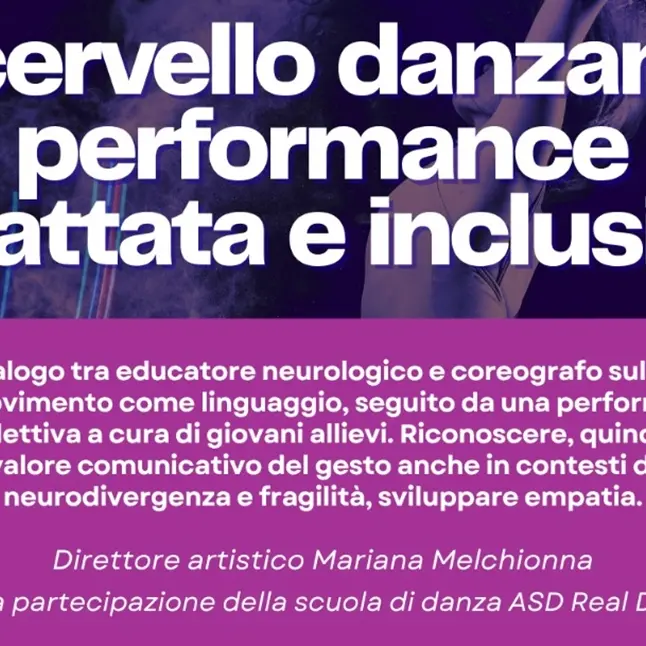 Danza e inclusione sociale: sabato in piazza De Nava a Reggio “Il cervello danzante”\n\n\n