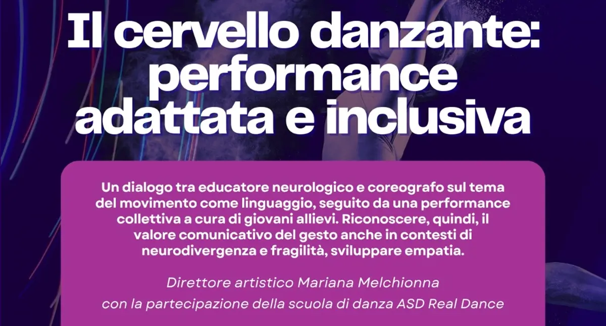 Danza e inclusione sociale: sabato in piazza De Nava a Reggio “Il cervello danzante”\n\n\n