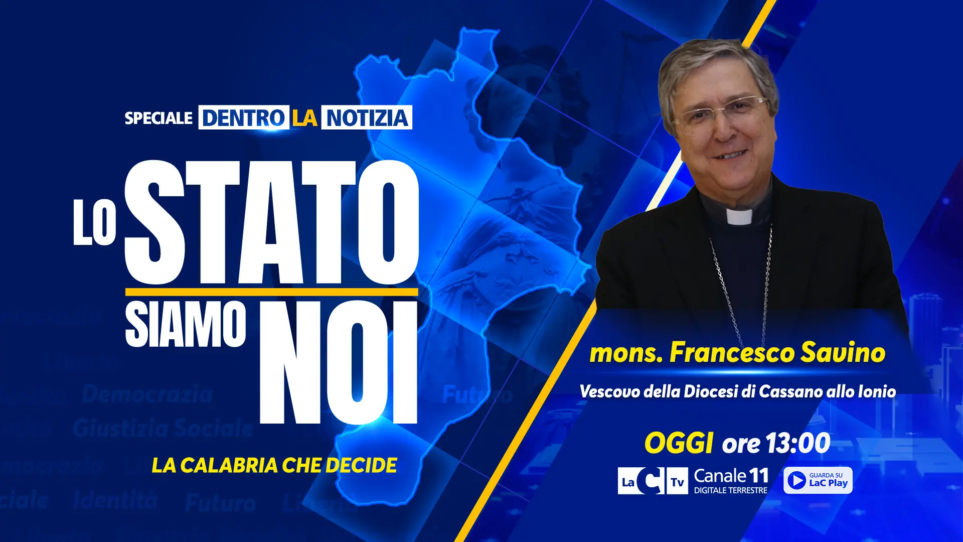 Contro le mafie serve l'alleanza del bene comune: monsignor Savino ospite della nuova puntata\u00A0“Lo Stato siamo noi”\u00A0\n