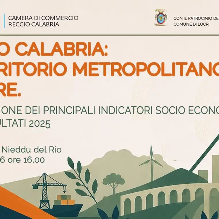 Il\u00A0territorio metropolitano in cifre, lunedì a Locri la presentazione dei principali indicatori socio economici 2024 e 2025\n
