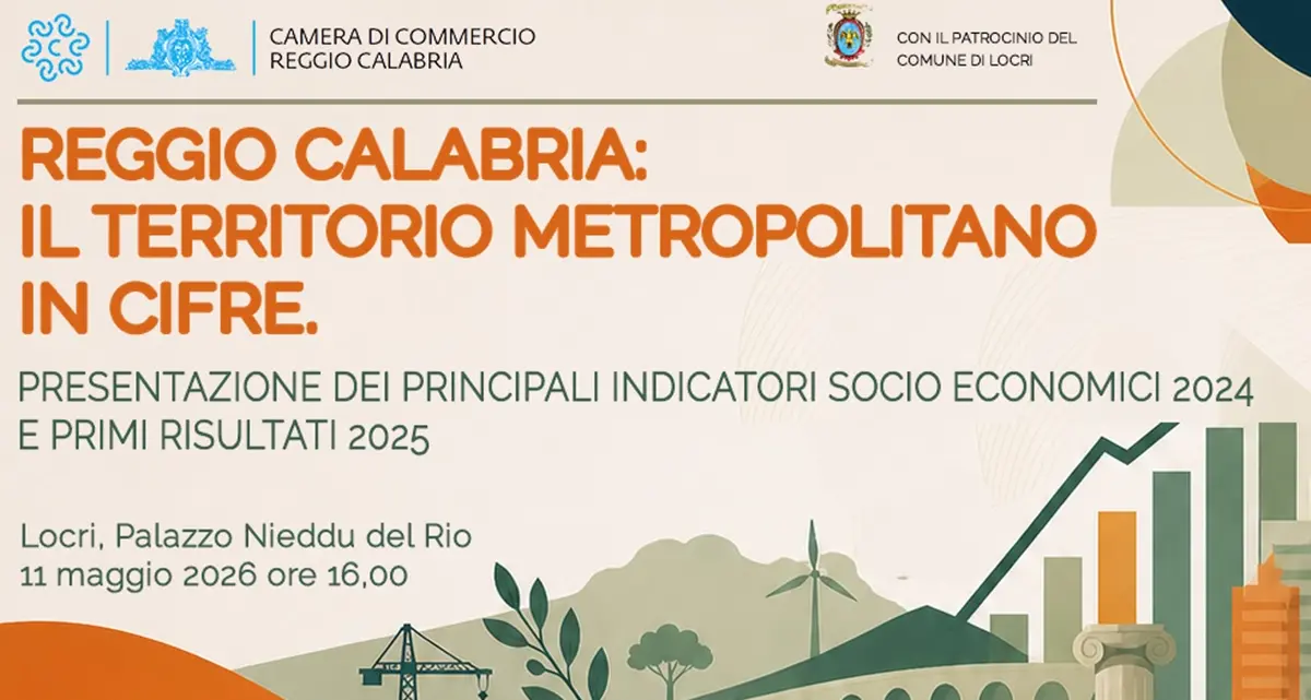 Il\u00A0territorio metropolitano in cifre, lunedì a Locri la presentazione dei principali indicatori socio economici 2024 e 2025\n