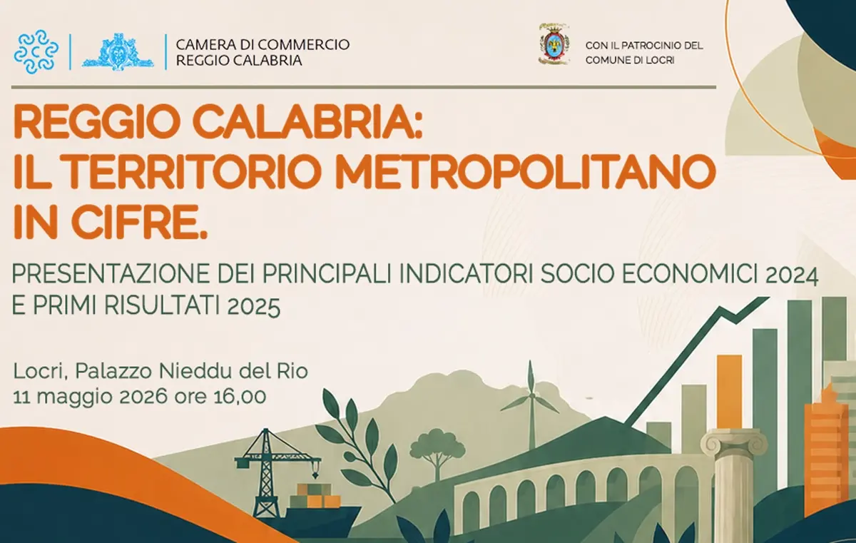 Il\u00A0territorio metropolitano in cifre, lunedì a Locri la presentazione dei principali indicatori socio economici 2024 e 2025\n