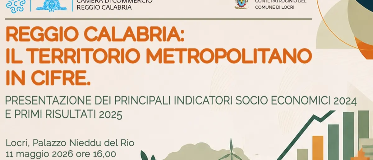 Il\u00A0territorio metropolitano in cifre, lunedì a Locri la presentazione dei principali indicatori socio economici 2024 e 2025\n