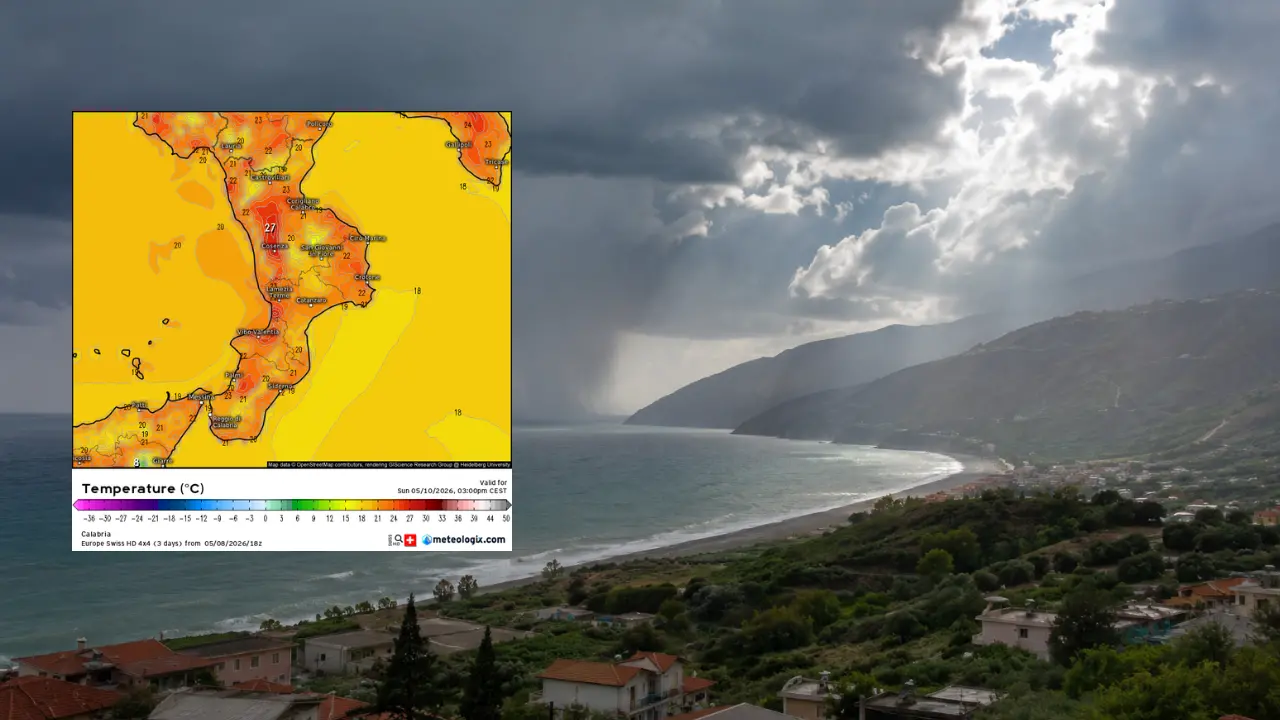 In Calabria\u00A0weekend meteo instabile,\u00A0prima le piogge e\u00A0poi il caldo africano con temperature fino a 28 gradi: ecco dove\n