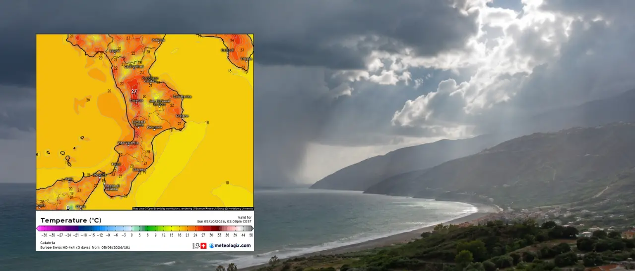In Calabria\u00A0weekend meteo instabile,\u00A0prima le piogge e\u00A0poi il caldo africano con temperature fino a 28 gradi: ecco dove\n