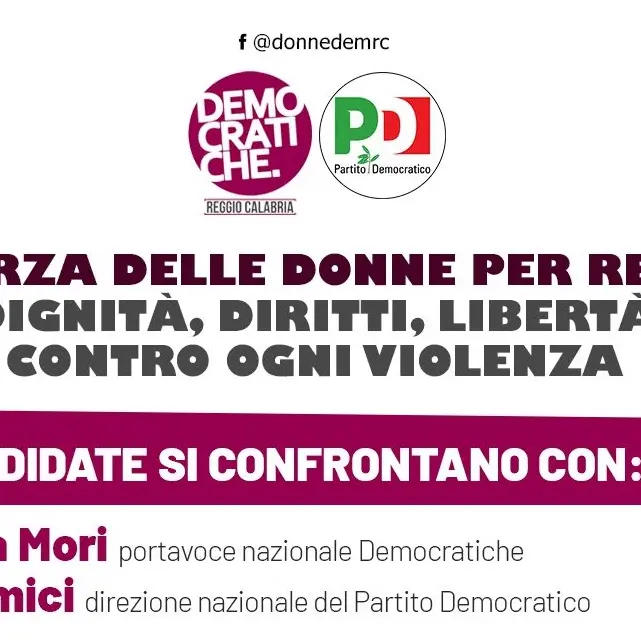 La forza delle donne per Reggio: dignità, diritti e libertà contro ogni violenza\n