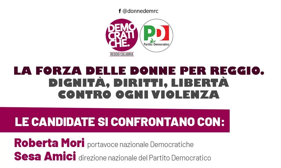 La forza delle donne per Reggio: dignità, diritti e libertà contro ogni violenza\n