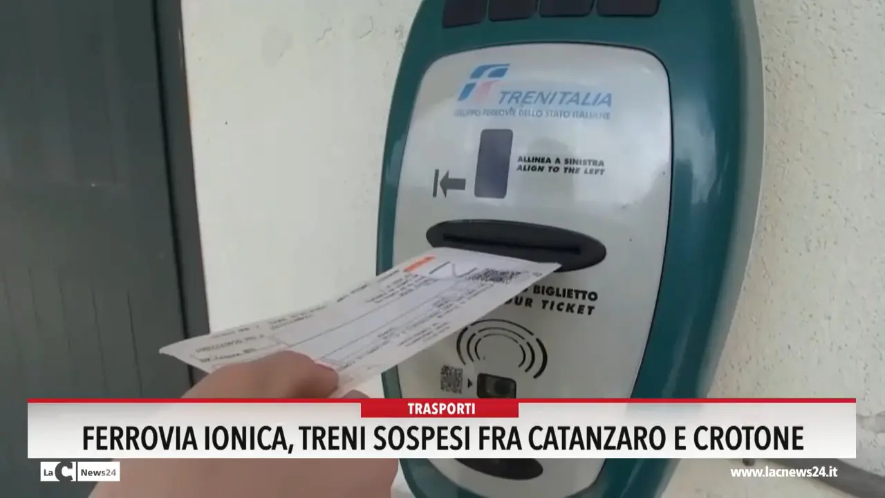 Ferrovia ionica, treni sospesi fra Catanzaro e Crotone