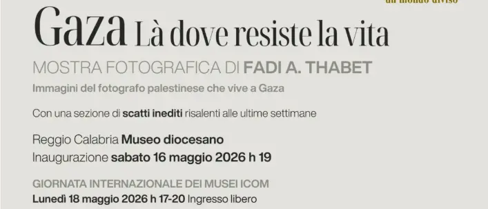 “Gaza. Là dove resiste la vita”: al Museo diocesano la mostra del fotografo palestinese Fadi Thabet\n