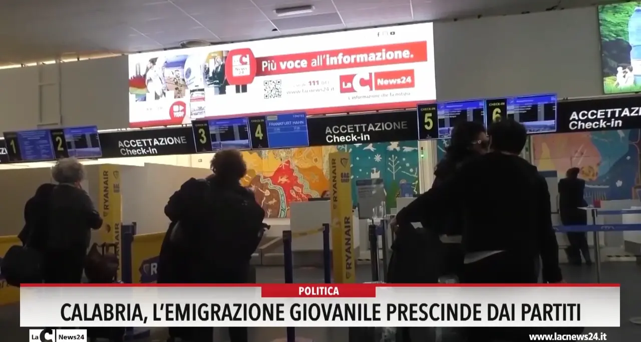 Calabria, l'emigrazione giovanile prescinde dai partiti