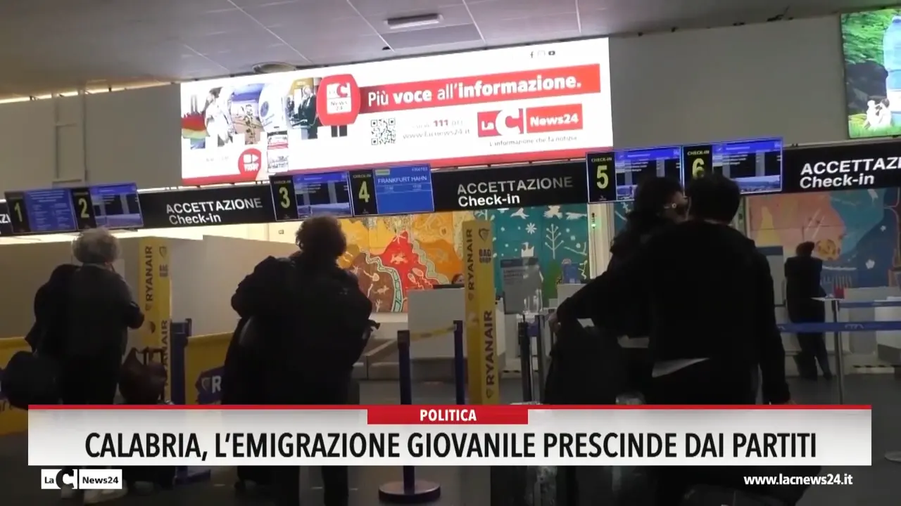 Calabria, l'emigrazione giovanile prescinde dai partiti