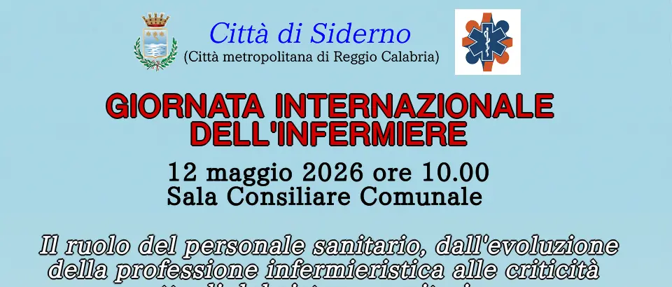 Siderno celebra con un convegno la Giornata Internazionale dell'Infermiere\n