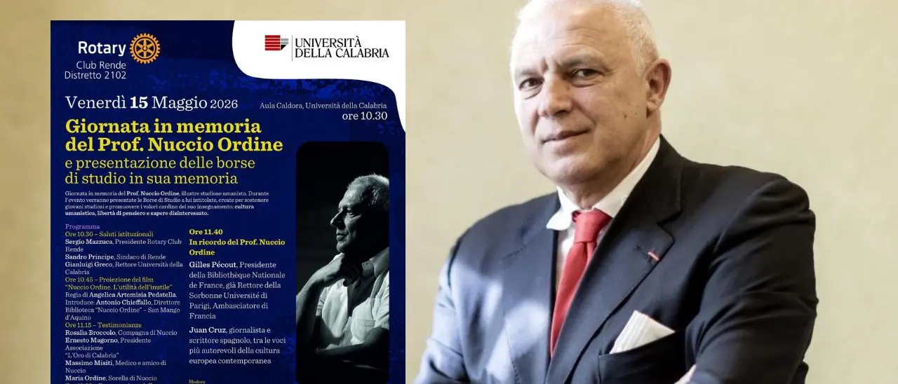 Il Rotary Club di Rende e l’Unical celebrano Nuccio Ordine