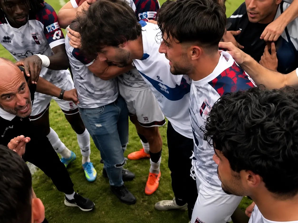 Vibonese, l’abbraccio di Fanello alla squadra dopo la salvezza: «Vi ringrazio di cuore» – VIDEO