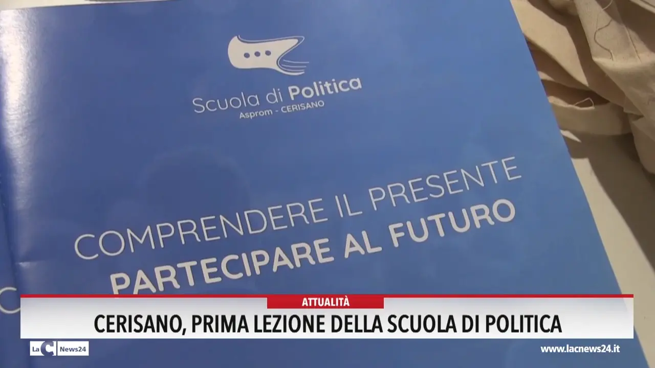 Cerisano, prima lezione della scuola di politica