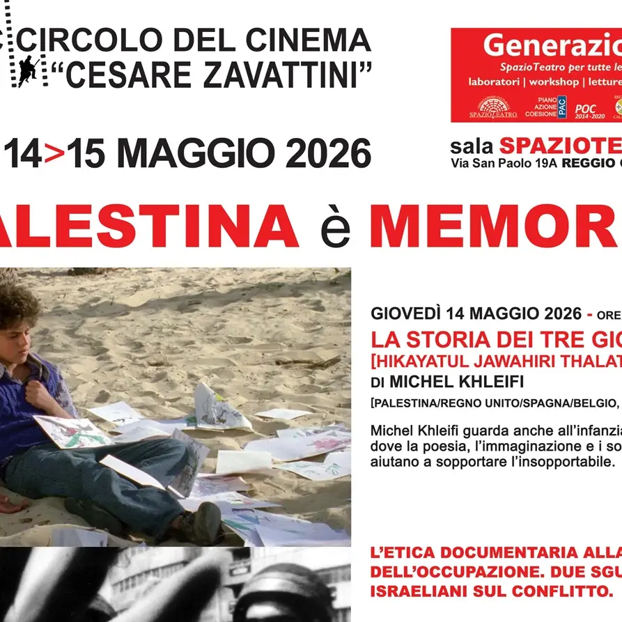 “Palestina è memoria”, a Reggio\u00A0due giorni di cinema con Federico Rossin\n