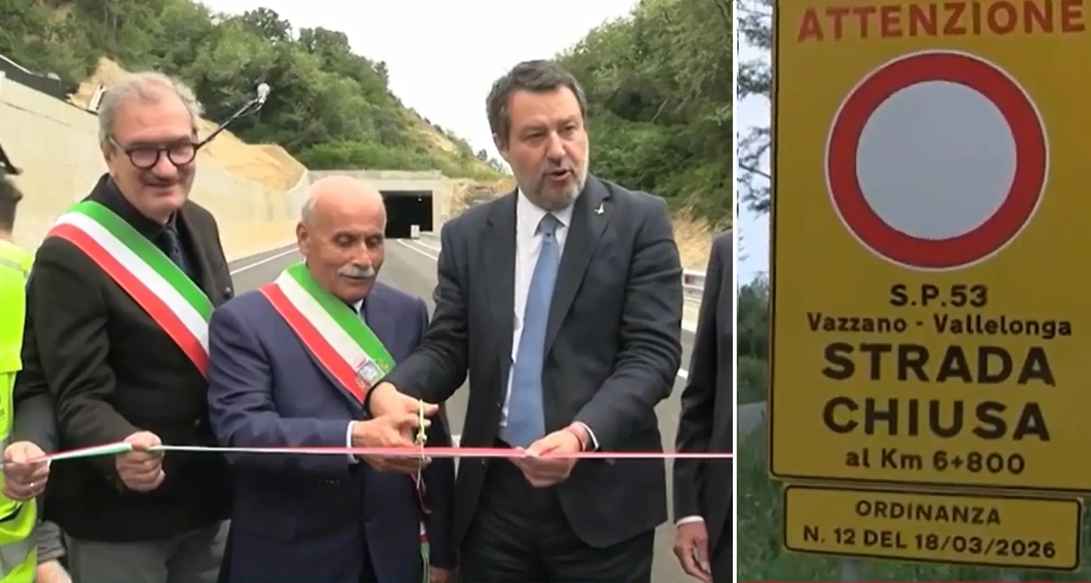 «Tutti bravi a tagliare nastri ma poi le strade non sono finite», l’autogol di Salvini: Trasversale delle Serre aperta verso… il nulla\n