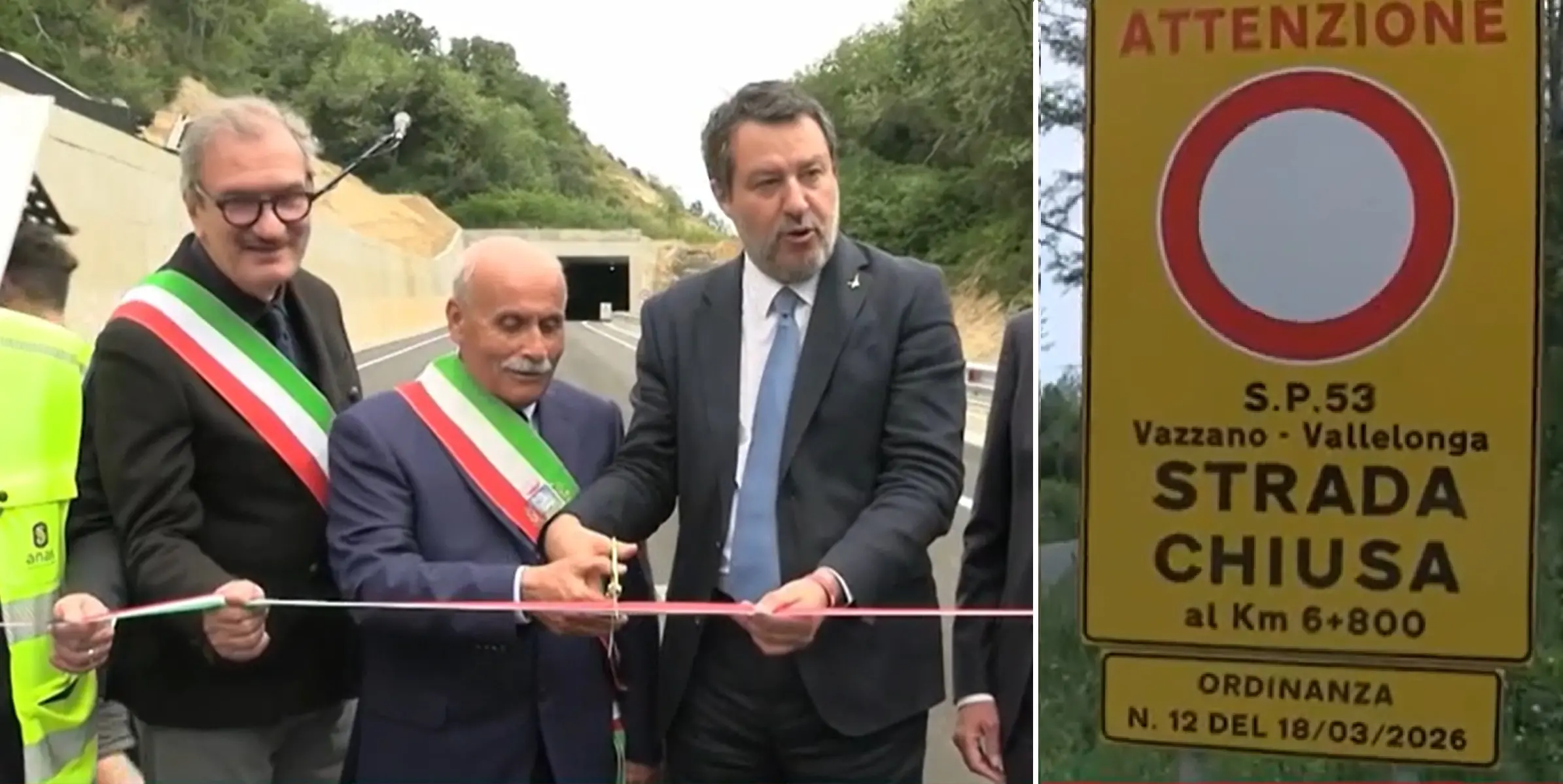 «Tutti bravi a tagliare nastri ma poi le strade non sono finite», l’autogol di Salvini: Trasversale delle Serre aperta verso… il nulla\n