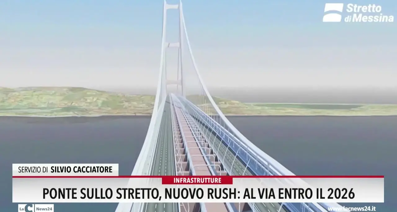 ponte sullo stretto nuovo rush al via entro il 2026