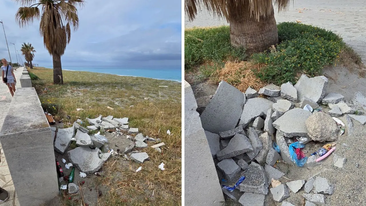 Falconara albanese, la denuncia di una cittadina: «La spiaggia di Torremezzo sommersa dai rifiuti»\n