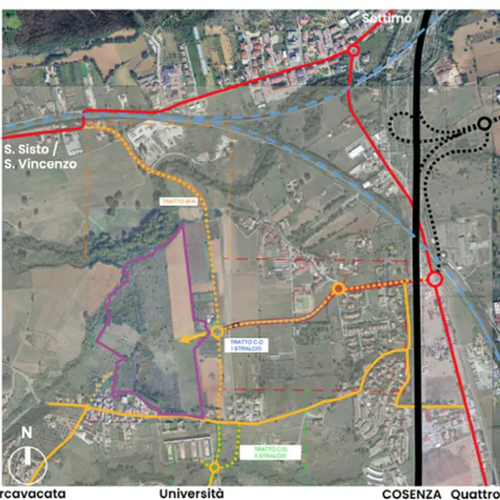 <p>Nuovo ospedale di Cosenza (a Rende), <span style=\"color:hsl(0, 75%, 60%);\">spunta il piano</span>: ecco strade, rotatorie e opere nell'area scelta all'Unical</p>