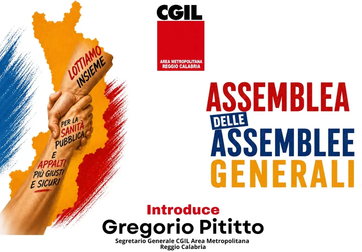 Al via la raccolta firme della Cgil su Sanità pubblica e appalti, venerdì a Reggio il segretario Gesmundo\n\n\n