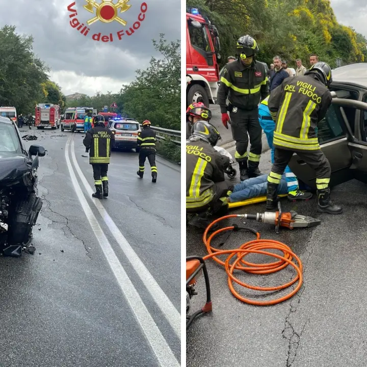 Terribile incidente sulla\n\nSS 107 tra Zumpano e Rovito: due feriti estratti dalle lamiere\n