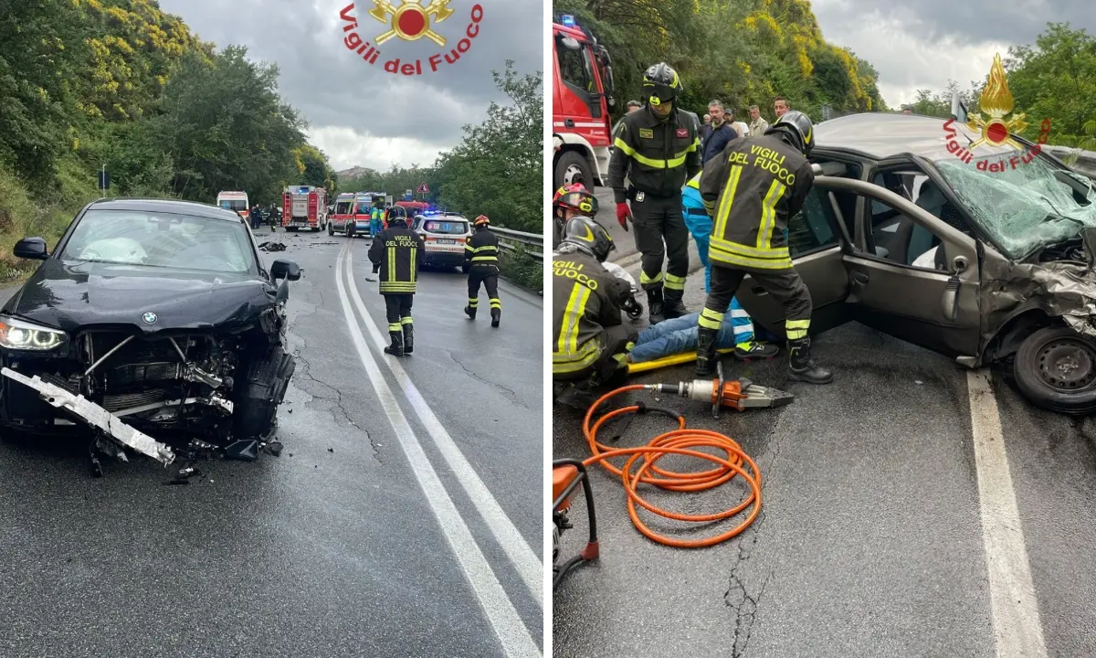 Terribile incidente sulla\n\nSS 107 tra Zumpano e Rovito: due feriti estratti dalle lamiere\n