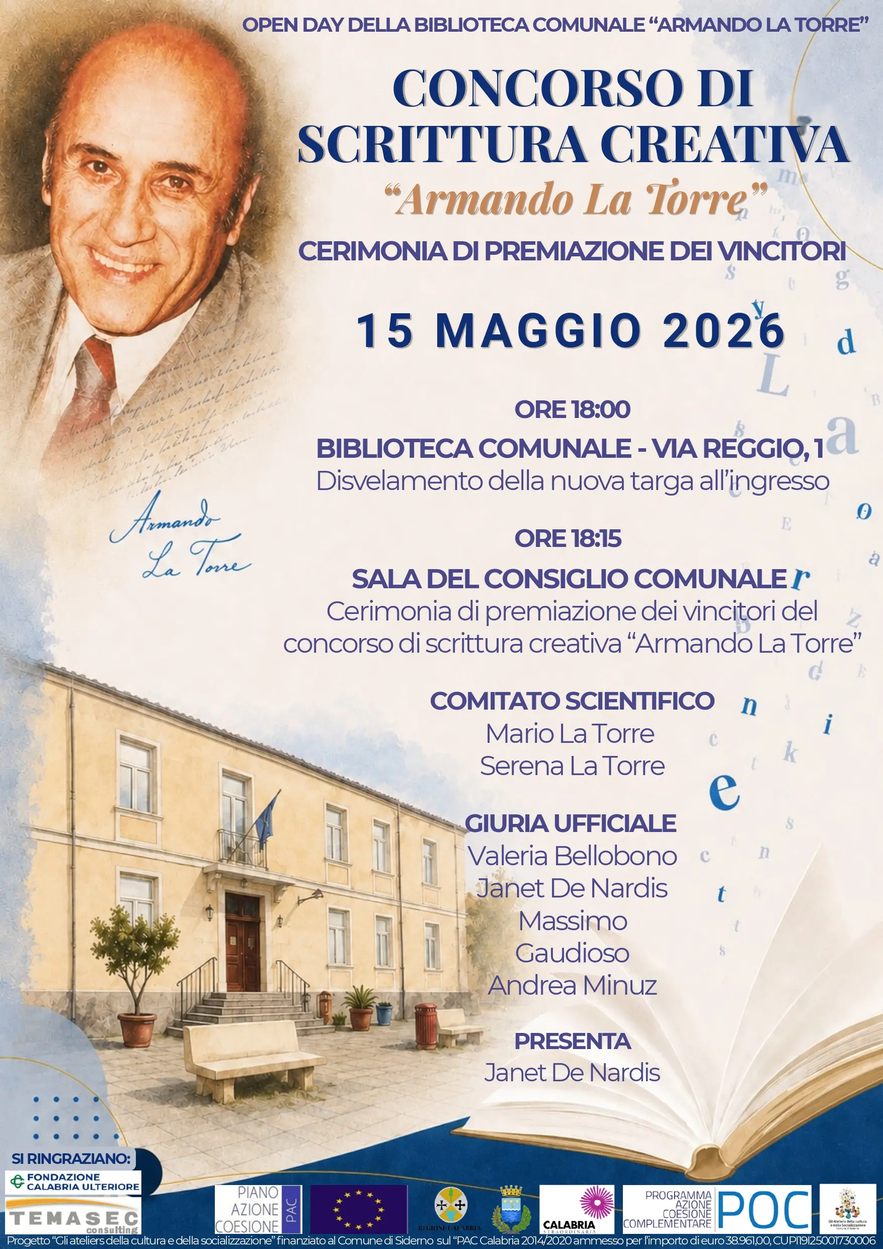 Siderno,\u00A0l’open day della biblioteca comunale\u00A0nel nome di Armando La Torre\n