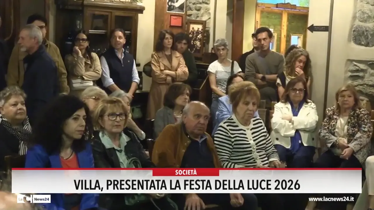 Villa, presentata la Festa della luce 2026