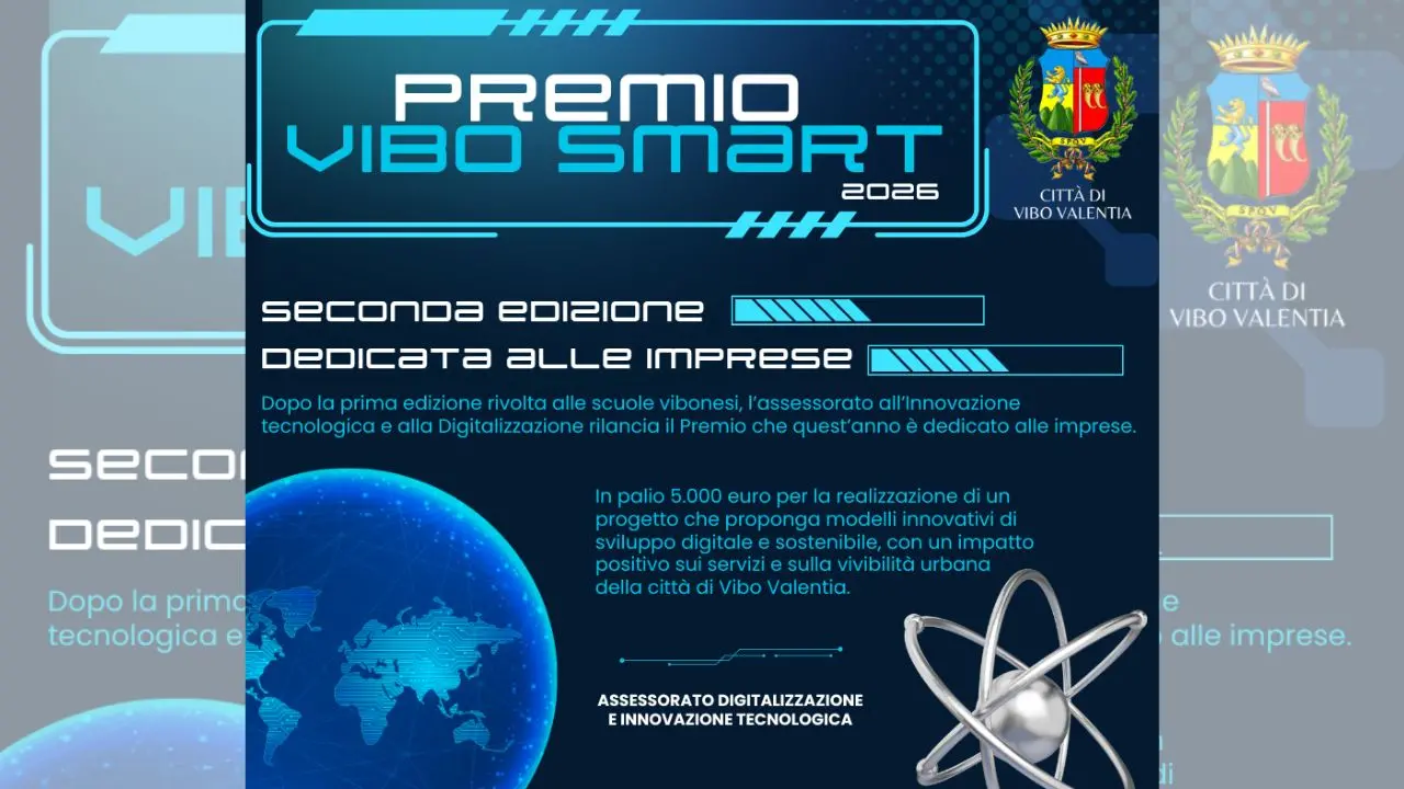Premio Vibo Smart 2026, prorogato al 22 maggio il termine per aderire: in palio per le imprese 5mila euro\n
