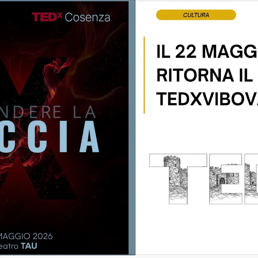 TEDx, la Calabria accende le idee: Cosenza e Vibo Valentia protagoniste il 22 maggio\n