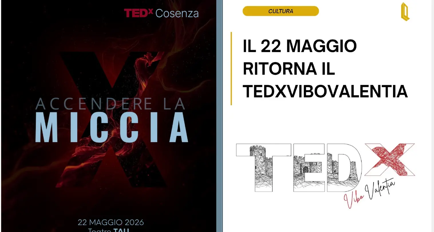 TEDx, la Calabria accende le idee: Cosenza e Vibo Valentia protagoniste il 22 maggio\n