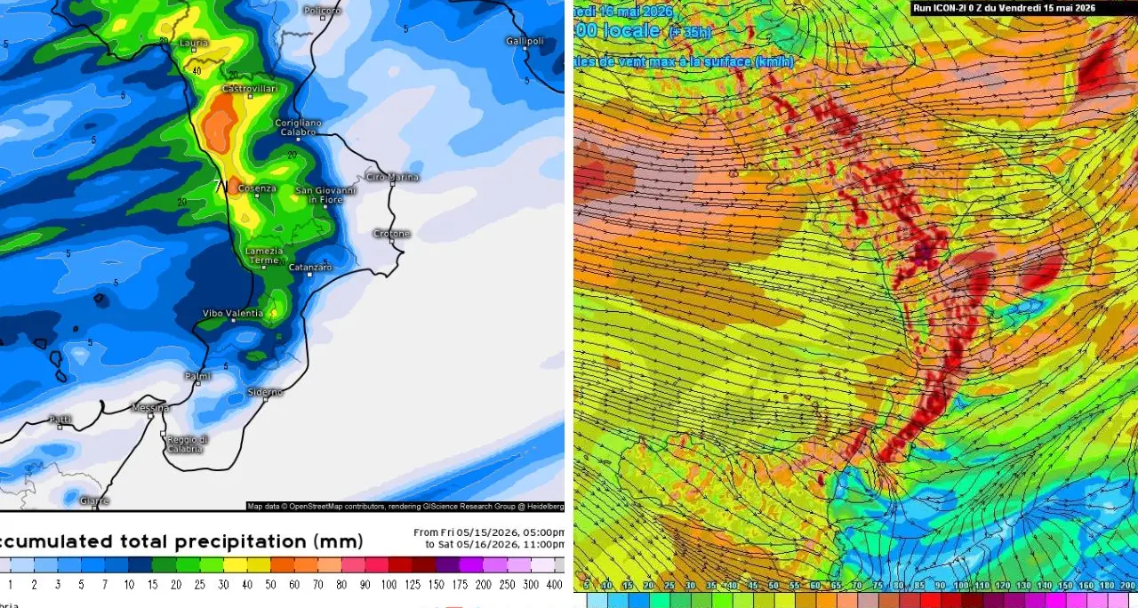 <p>Poche ore e il maltempo arriverà in Calabria: temporali, <span style=\"color:hsl(0, 75%, 60%);\">vento oltre 100 km/h </span>e brusco calo delle temperature</p>