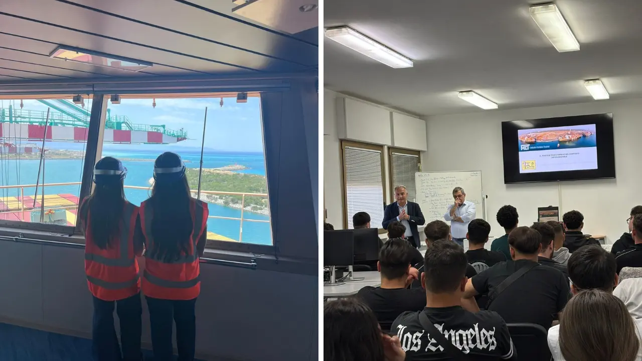 Tra gru e container: gli studenti del Nautico Severi dentro il cuore operativo del\u00A0porto di Gioia Tauro\u00A0\n