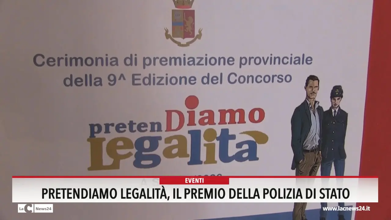 Pretendiamo legalità, il premio della Polizia di Stato
