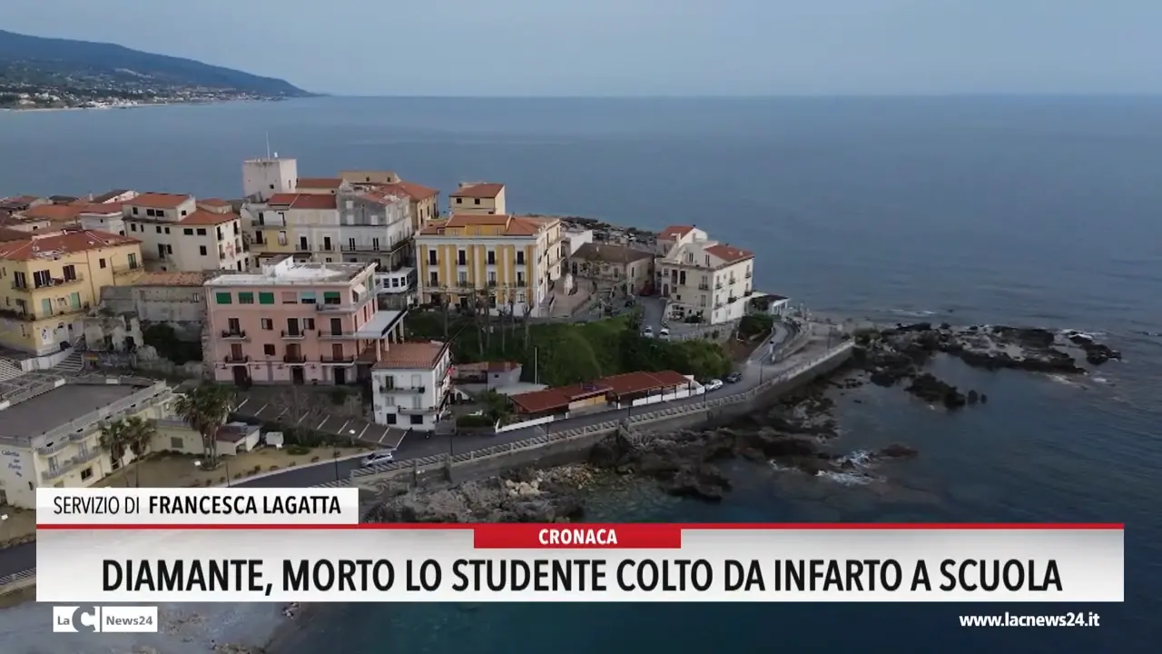 Diamante, morto lo studente colto da infarto a scuola