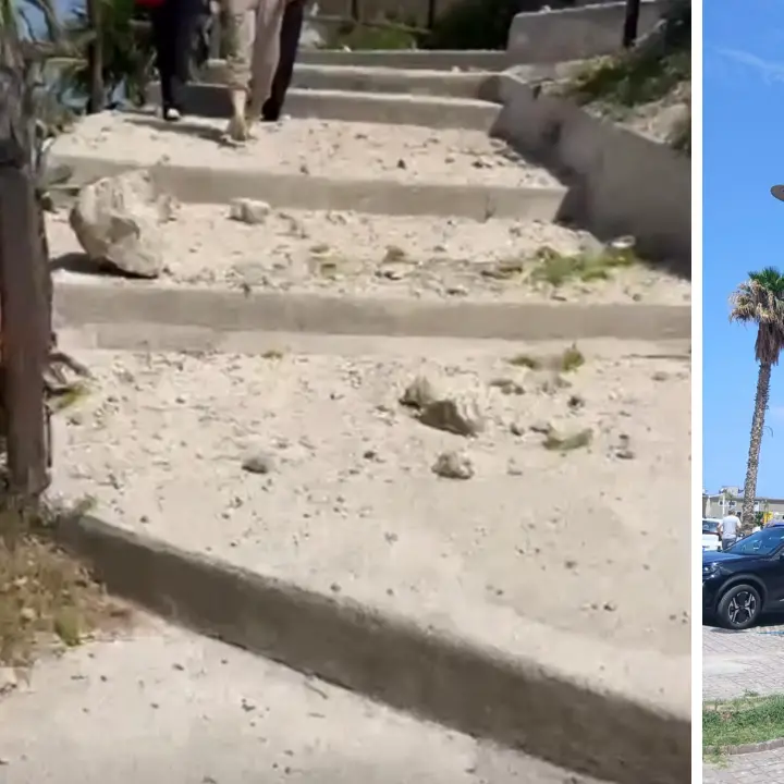 Tropea, caduta di massi tra i turisti sulla scalinata di Santa Maria dell’Isola: «Poteva essere una tragedia»\n