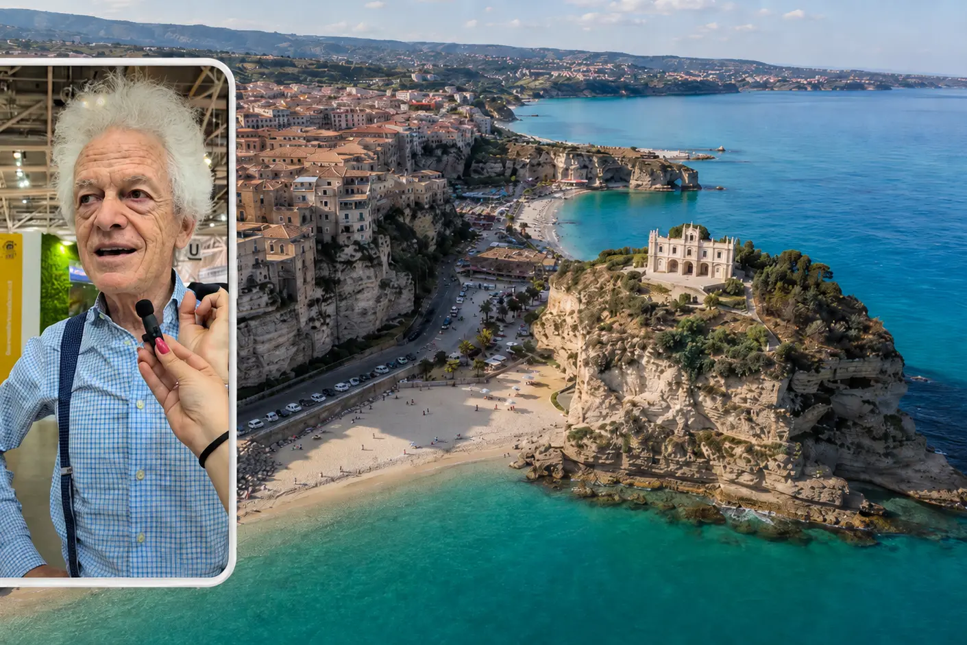 <p>«<span style=\"color:hsl(0, 75%, 60%);\">I miei ricordi più belli </span>sono legati a Tropea»: Federico Rampini parla della sua Calabria al Salone del libro</p>