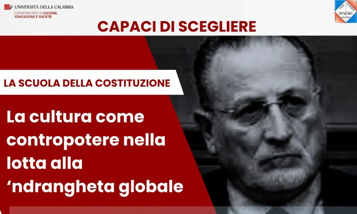 Antonio Nicaso al liceo Pitagora di Crotone nel giorno della strage di Capaci\n