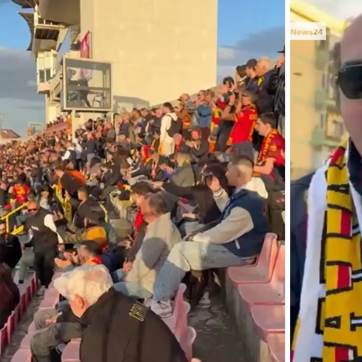 Entusiasmo playoff a Catanzaro,\u00A0sciarpe e bandiere per la partita dell’anno contro il Palermo: «La Calabria è giallorossa»\u00A0\n